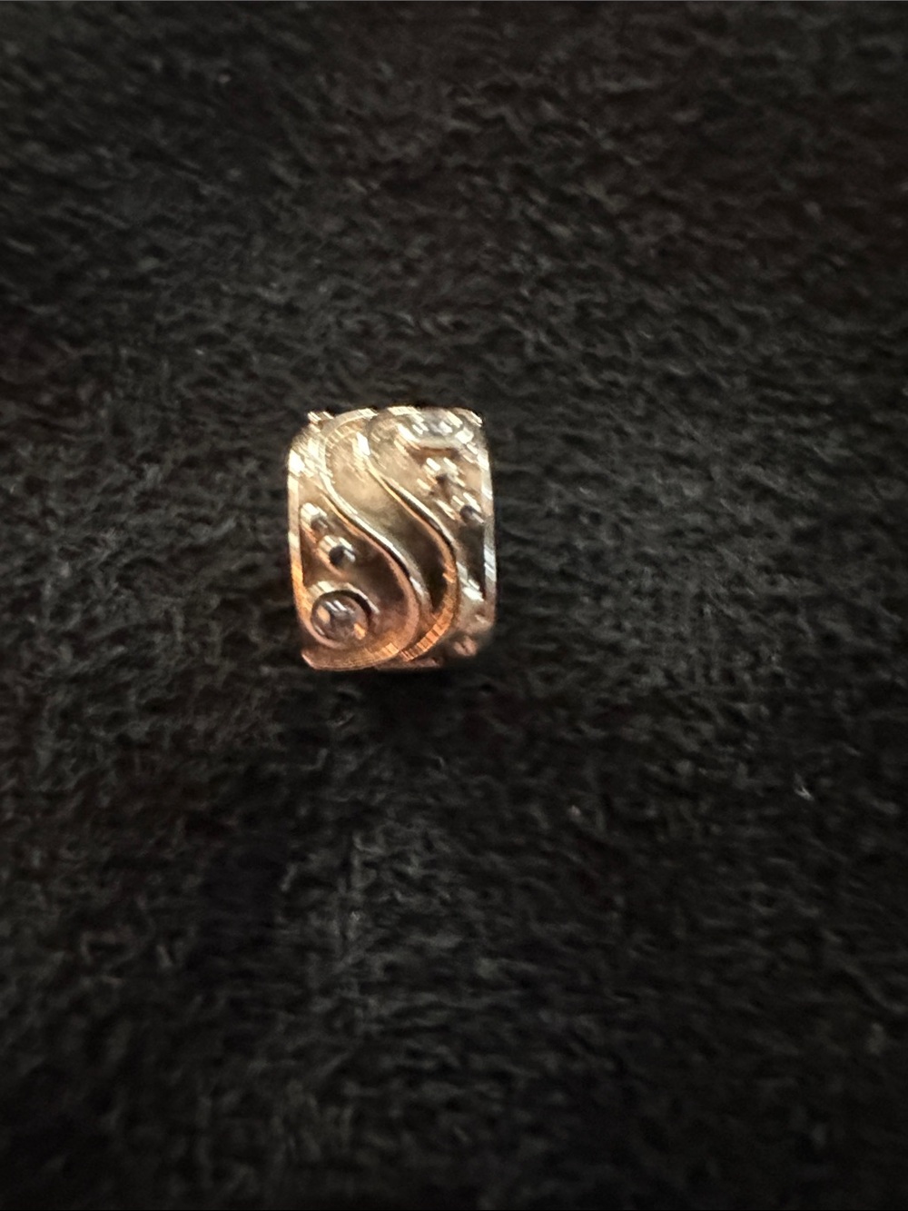 Pandora ❤️ Retired 14K Gold Babbling Brook Diamond Clip